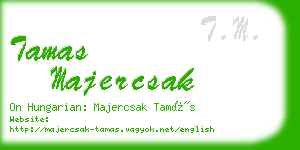 tamas majercsak business card